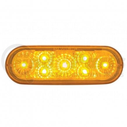 United Pacific 39977 7 LED Oval Reflector Turn Signal Light - Amber LED/Amber Lens