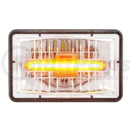 United Pacific 31151 4" X 6" Rectangular LED Headlight With Amber Auxiliary Light - High Beam