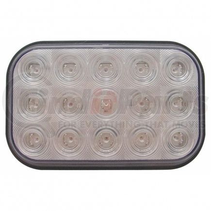 United Pacific 38749 15 LED Rectangular Stop, Turn & Tail Light - Red LED/Clear Lens