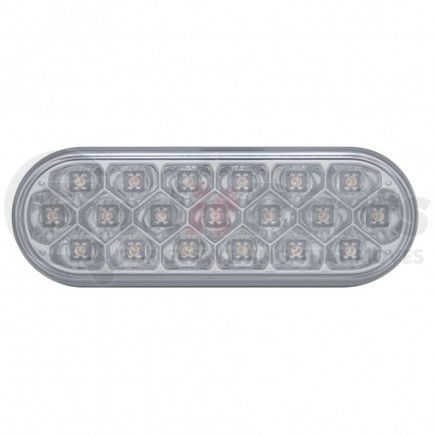 United Pacific 39705 19 LED 6" Oval Reflector Stop, Turn & Tail Light - Red LED/Clear Lens