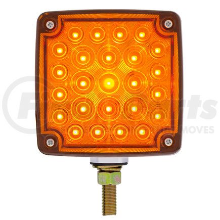 United Pacific 38751 52 LED Single Stud Double Face Turn Signal Light (Passenger) - Amber & Red LED/Amber & Red Lens