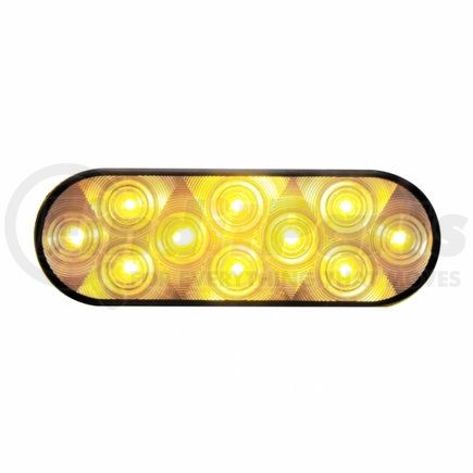 United Pacific 38777B 10 LED 6" Oval Turn Signal Light - Amber LED/Clear Lens