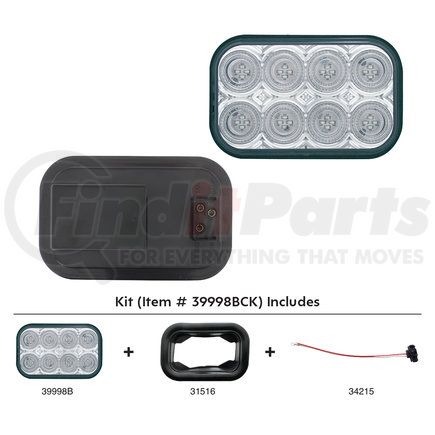 United Pacific 39998BCK 32 LED Rectangular Back- Up Light Kit