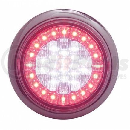 United Pacific 39968B 38 LED "Euro" Stop, Turn & Tail Light (Flange Mount) - White LED/Red LED/Clear Lens