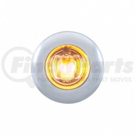 United Pacific 37144 2 LED Mini Clearance/Marker Light w/ Bezel - Amber LED/Clear Lens