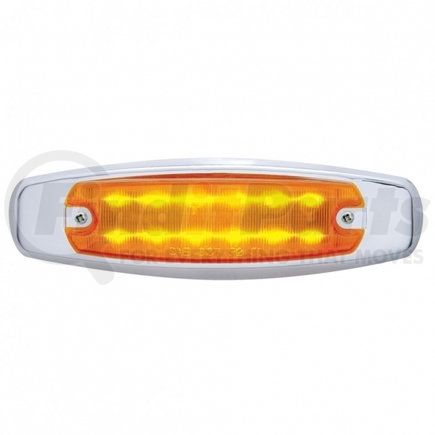 United Pacific 38134B 12 LED Rectangular Clearance/Marker Light with Bezel - Amber LED/Amber Lens