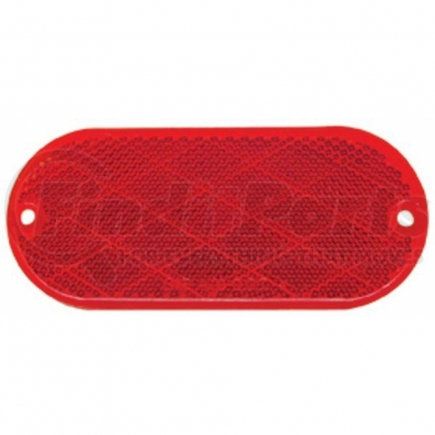 United Pacific 30712 4" X 2" Oval Quick Mount Reflector - Red