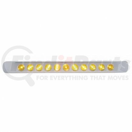 United Pacific 39690 11 LED 17" Turn Signal Light Bar with Bezel - Amber LED/Amber Lens