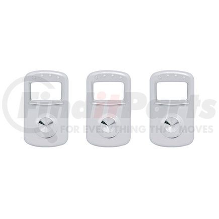 United Pacific 41701 Kenworth/Peterbilt Rocker Switch Cover - Indented (3 Pack)