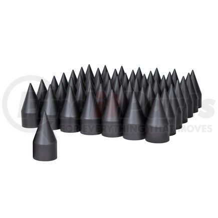 United Pacific 10000CB 33mm x 4-1/8" Black Spike Nut Cover - Thread-On (60 Pack)