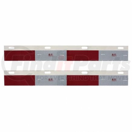 United Pacific 11137B Aluminum Straight Conspicuity Reflector Top Flap Plates