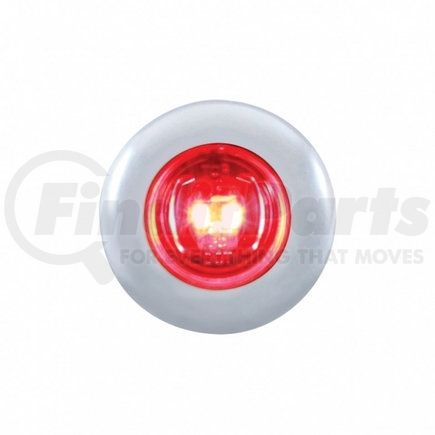 United Pacific 37143 2 LED Mini Clearance/Marker Light w/ Bezel - Red LED/Red Lens