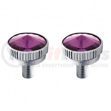 United Pacific 21769 6mm C.B. Mounting Bolt w/ Purple Diamond (2 Pack)