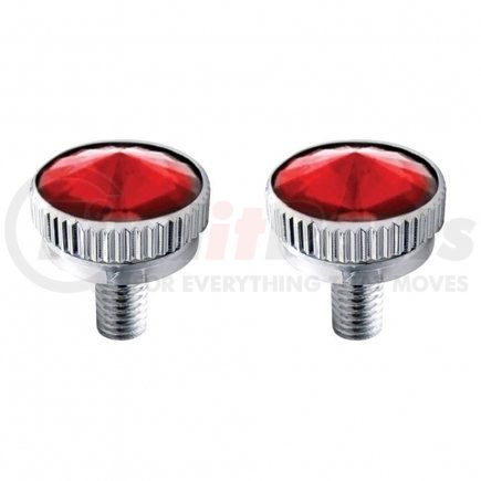 United Pacific 21770 6mm C.B. Mounting Bolt w/ Red Diamond (2 Pack)