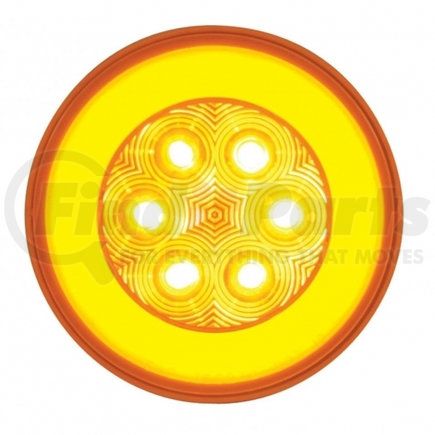 United Pacific 37133 LED 4" Round Stop/Turn/Tail "GLO" Light Amber