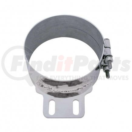 United Pacific 10321 7" Stainless Butt Joint Exhaust Clamp - Straight Bracket