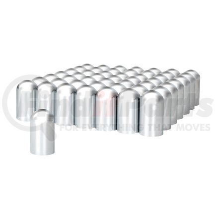 United Pacific 10563CB 33mm x 3 3/4" Chrome Plastic Dome Nut Cover - Thread-On (60 Pack)