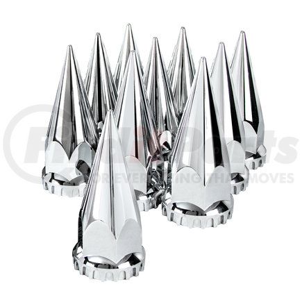 United Pacific 10569 Chrome Spike Nut Cover Pack (Flanged)