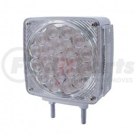 United Pacific 38707 45 LED Double Stud Double Face Turn Signal Light (Driver) - Amber & Red LED/Clear Lens