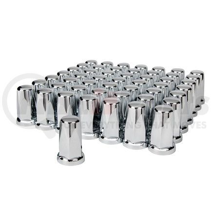 United Pacific 10059CB 33mm x 3.25" Chrome Plastic Tall Classic Nut Cover - Push-On (60 Pack)