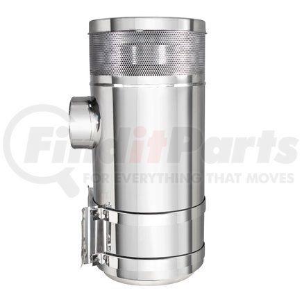 United Pacific 28205 15" Peterbilt Stainless Air Cleaner Kit With Brackets for Peterbilt