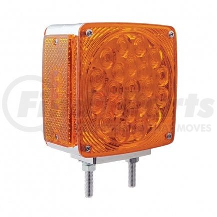 United Pacific 38704 45 LED Double Stud Double Face Turn Signal Light (Passenger) - Amber & Red LED/Amber & Red Lens