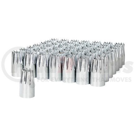 United Pacific 10562CB 33mm x 3 3/4" Chrome Plastic Crown Nut Cover - Thread-On (60 Pack)