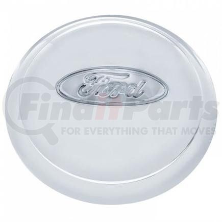 United Pacific A6033 Stainless Steel Hubcap with Ford Oval Logo For 1934 Ford 4-Cyl Car and Truck