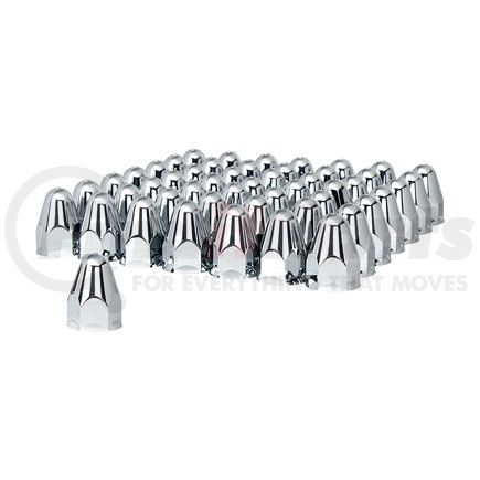 United Pacific 10045CB 1 1/2" X 2 3/4" Chrome Plastic Bullet Nut Cover - Push-On (60 Pack)