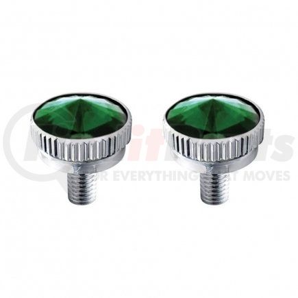 United Pacific 21761 5mm C.B. Mounting Bolt w/ Green Diamond (2 Pack)