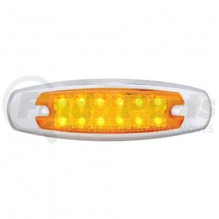 United Pacific 38305 12 LED Reflector Rectangular Clearance/Marker Light - Amber LED/Amber Lens