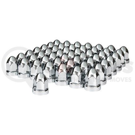 United Pacific 10049CB 33mm x 2 3/4" Chrome Plastic Bullet Nut Cover - Push-On (60 Pack)