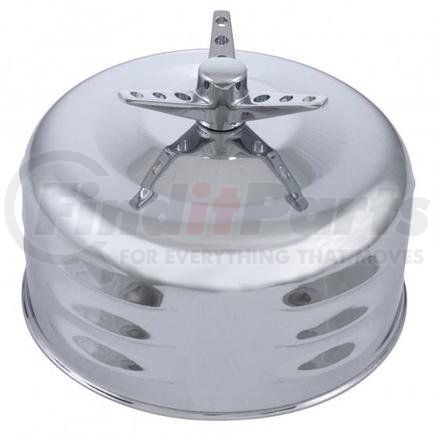 United Pacific A6289 2-5/16" Single Barrel Mushroom Style Louvered Air Cleaner with Wing Nut