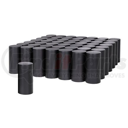 United Pacific 10190CB 33mm x 4 1/4" Black Tall Cylinder Nut Cover - Thread-On (60 Pack)