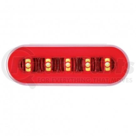 United Pacific 36924 22 LED 6" Oval "GLO" Halo Stop, Turn & Tail Light - Red LED/Red Lens