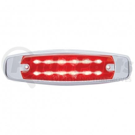 United Pacific 38135 12 LED Rectangular Clearance/Marker Light with Bezel - Red LED/Red Lens