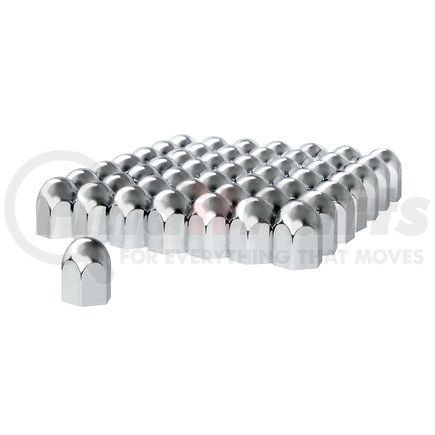 United Pacific 10057CB 1-1/2" x 2-1/4" Chrome Plastic Standard Nut Cover - Push-On (60/Pack)