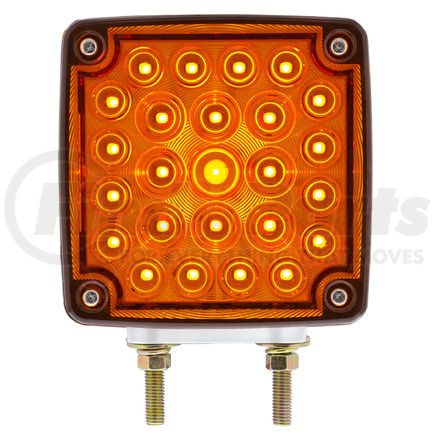 United Pacific 38757 52 LED Double Stud Double Face Turn Signal Light (Passenger) - Amber & Red LED/Amber & Red Lens