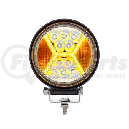 United Pacific 36454 4.5" 24 High Power LED Work Light With "X" Amber Light Guide