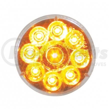 United Pacific 39741 9 LED 2.5" Pure Reflector Clearance/Marker Light - Amber LED/Clear Lens