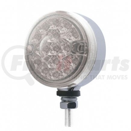 United Pacific 39570 15 LED 3" Dual Function Reflector Single Face Light - Red LED/Clear Lens