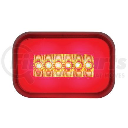 United Pacific 36962B Rectangular LED 4" Round Stop/Turn/Tail "GLO" Light- Red