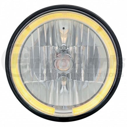 United Pacific 31284 7" Crystal Headlight w/ Amber LED Halo Ring