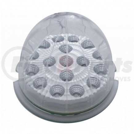 United Pacific 39449B 17 LED Watermelon Clear Reflector Cab Light - Amber LED/Clear Lens