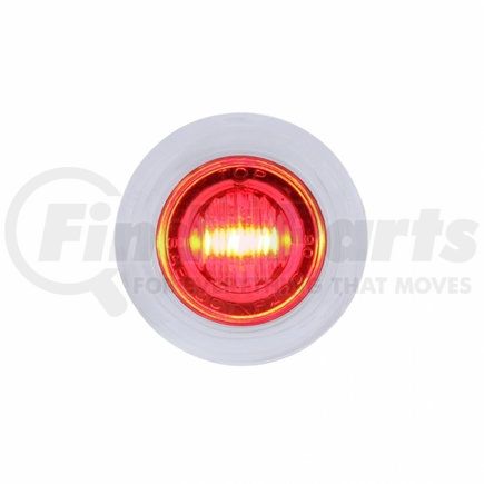 United Pacific 37970 3 LED Dual Function Mini Clearance/Marker Light w/ Bezel - Red LED/Clear Lens