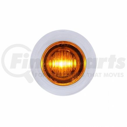 United Pacific 37967 3 LED Dual Function Mini Clearance/Marker Light w/ Bezel - Amber LED/Amber Lens