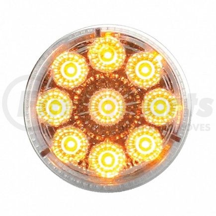 United Pacific 38851 9 LED 2" Reflector Clearance/Marker Light - Amber LED/Clear Lens