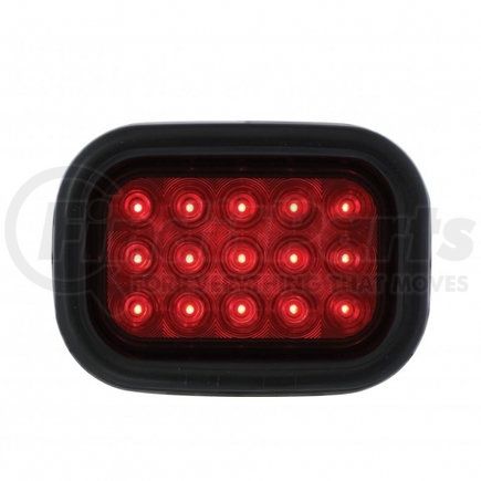 United Pacific 38747BRK 15 LED Rectangular Stop, Turn & Tail Light Kit - Red LED/Red Lens