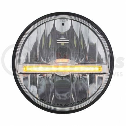 United Pacific 31259 9 LED 5.75" LED Headlight w/ Amber LED Position Light Bar