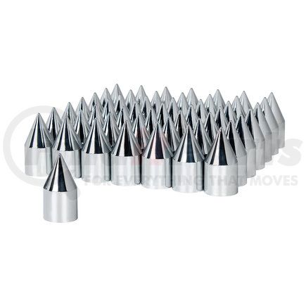 United Pacific 10769CB 33mm X 3 1/8" Chrome Plastic Spike Nut Cover - Push-On (60 Pack)